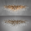 Bardzo duża lampa wisząca 150x75cm gałązki ze szklanymi elementami MOSIĄDZ ICICLE Paul Neuhaus 2031-11