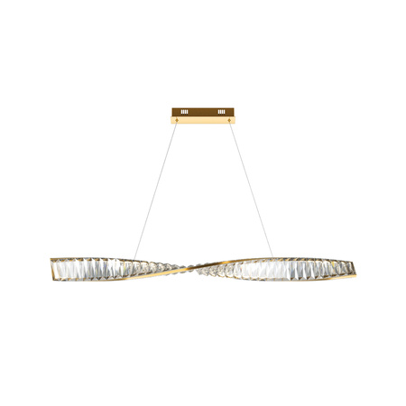 Podłużna kryształowa lampa wisząca 100cm LED 3000K Krone P097PL-L28BS3K Maytoni