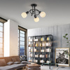 Czarna lampa sufitowa z plecionymi ramionami LOKI 3xE14 Just Light 12153-18