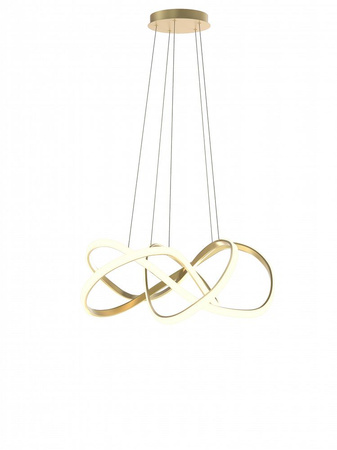 Duża złota lampa wisząca LED o średnicy 90cm ARTE Aviano Lighting 7097-0115