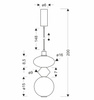 Lampa wisząca pojedyńcza szklany klosz z ozdobami z ceramiki FLORES 10W LED 3000K Candellux Studio 31-50632