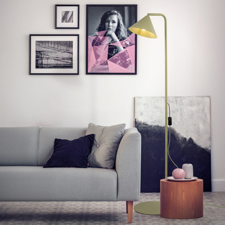 Lampa stojąca ze stożkowym kloszem w kolorze pistacjowym 1xE14 CONO PISTACIO Tk Lighting 16205