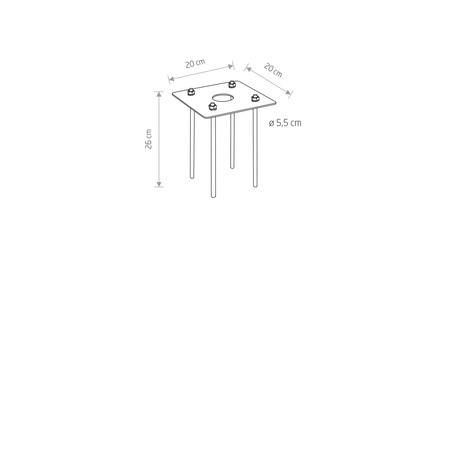 Mocowanie, fundament PATHWAY FOUNDATION KIT Nowodvorski 8795 do lamp PATHWAY LED 9420, 9252, 9125