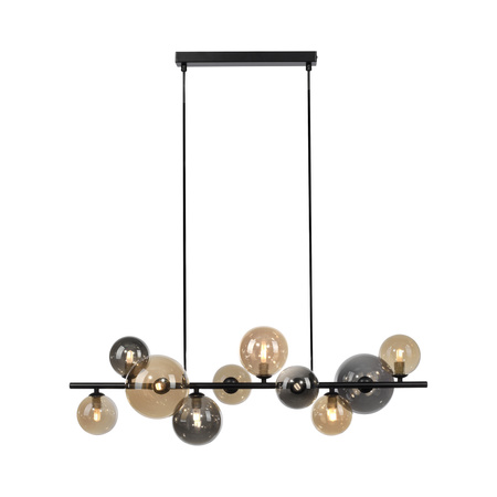 Lampa wisząca szklane kule w kolorach SMOKY/BURSZTYN 10xG9 POPSICLE Paul Neuhaus 2583-18