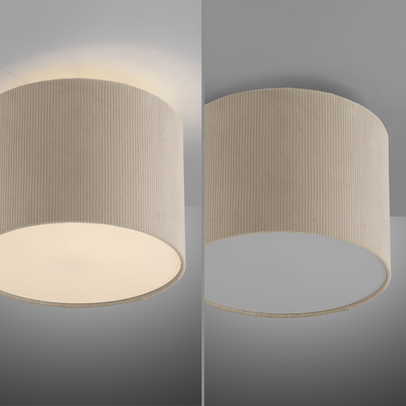 Lampa sufitowa okrągły abazur 35cm w kolorze beżowym DURO 1xE27 Just Light 14891-39