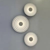 Dekoracyjny okrągły płaski kinkiet o średnicy 50cm ryflowany RIPPLE WALL 50 WH Azzardo AZ7291
