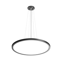 Czarna okrągła lampa wisząca o średnicy 48cm LED Manito Italux PND-72843-480R-36W-BL