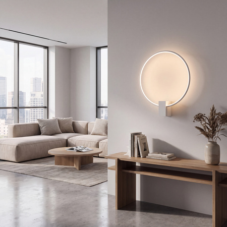 Kinkiet biały okrąg o średnicy 30cm VEXA WHITE 6W LED Tk Lighting 18302