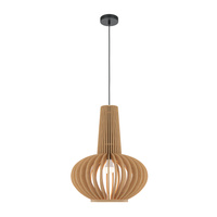 Drewniana lampa wisząca z długim przewodem Roots MOD193PL-01W1 Maytoni