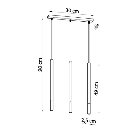Lampa wisząca MOZAICA 3L metalowa Sollux Lighting SL.0892