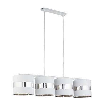 Lampa wisząca poczwórna biel i srebro PARIS TK Lighting 4386