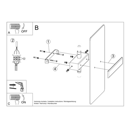 Kinkiet AZALIA szklany biały Sollux Lighting SL.1006