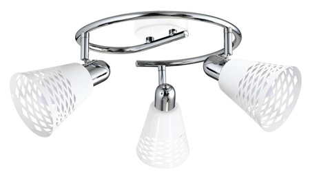 DISCOVERY LAMPA SUFITOWA SPIRALA 3X40W E14 CHROM/BIAŁY Candellux 98-62185