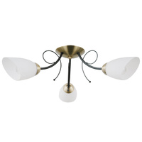 Lampa sufitowa potrójna w kolorze brązu antycznego 3xE27 Cristina Italux PND-6706-3