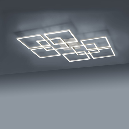 Duża lampa sufitowa połączone kwadraty LED Q-INIGO Paul Neuhaus 6015-55 sterowana pilotem