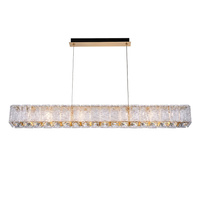 Lampa wisząca podłużna kryształowa Kingdom 97x8cm 28W LED Milagro ML2787