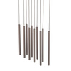 Lampa wisząca listwa cienkie brązowe wiszące rurki 10XG9 FERRO NEW BROWN Tk Lighting 11490