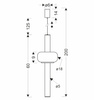 Lampa wisząca podłużna tuba PURAS G 15W LED 3000K Candellux Studio 31-50571