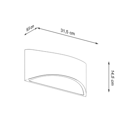 Kinkiet lakierowany biały VIXEN Sollux Lighting SL.1048