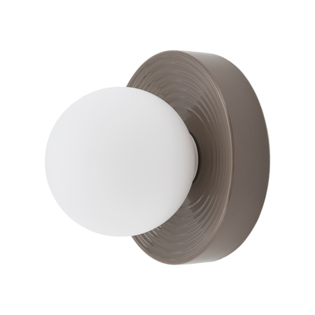 Brązowa ceramiczna oprawa ścienna 22cm z kulistym kloszem 1xG9 CLAY M Nowodvorski 11747