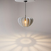 Srebrna lampa wisząca z abażurem z filcu Cambio MOD398PL-01S Maytoni