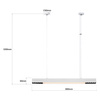 Lampa wisząca Cali M biała Tuya LED CCT Light Prestige LP-1301/1P M WH Smart