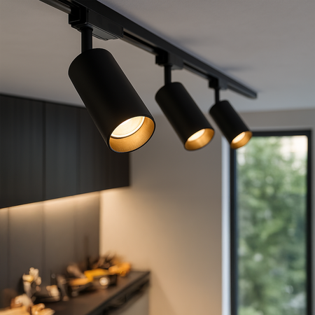 Track Spot Pipe Czarny 1xGU10 3-obwodowy Milagro ML2062