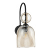 Kinkiet ze szklanym ryflowanym kloszem SOPHIA COGNAC 1XE14 Tk Lighting 11140