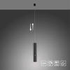 Lampa wisząca tuba czarna bezprzewodowa akumulatorowa ładowana USB ATTACH Just Light 18281-18