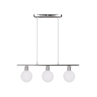 Oden lampa wisząca chromowy 3x40w g9 klosz biały Candellux 33-03263