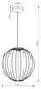 Duża druciana kula 80cm z tubą LED 3000K Nelson Maxlight P0677