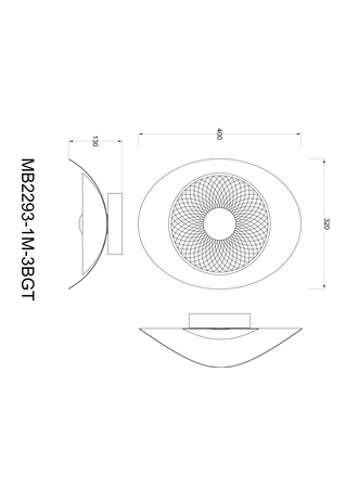 Kinkiet LED DIOP Zuma Line MB2293-1M-3BGT - nowoczesne oświetlenie ścienne
