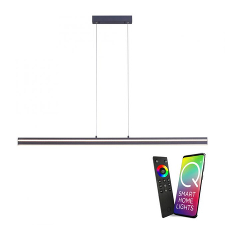 Lampa wisząca antracyt Q-VITO LED Paul Neuhaus 8422-13 sterowana pilotem funkcja smart