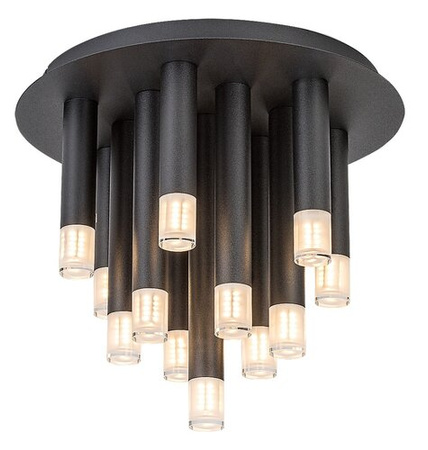 Czarna lampa sufitowa okrągła trzynaście tub G9x13 Ramira Rabalux 71354