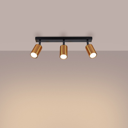 Plafon WINX 3 czarny/miedź Sollux SL.1376