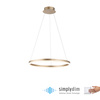 Lampa wisząca okrąg o średnicy 60cm LED 3000K TITUS Mosiadz Paul Neuhaus 2382-60 z wbudowanym ściemniaczem