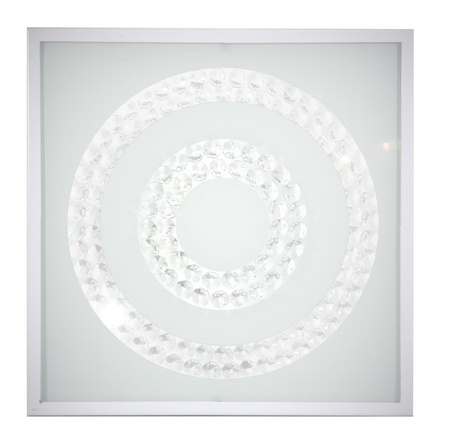 LUX LAMPA SUFITOWA PLAFON 29X29 16W LED 4000K BIAŁY PODWÓJNY RING Candellux 10-64493