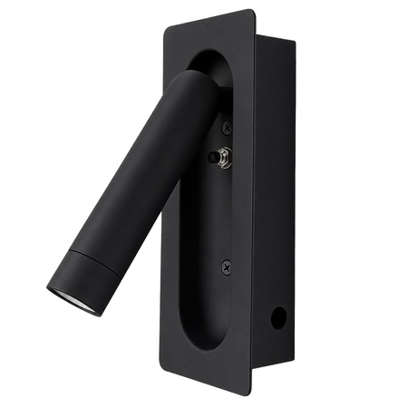 Czarny ruchomy kinkiet podtynkowy Inn 3W LED 3000K Milagro ML2584
