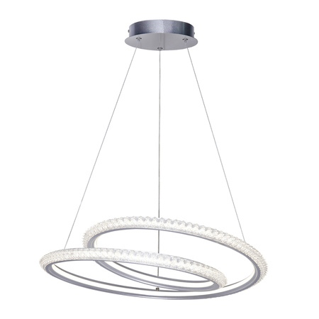 Lampa wisząca srebrna zawijana LED 3000K/4000K/6000K  Kortia Italux PND-64873-SILV