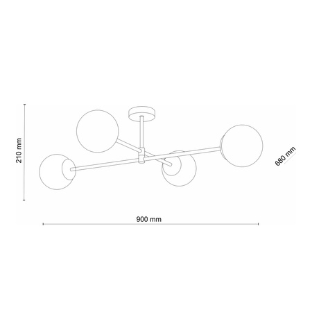 Lampa sufitowa SARIUS GOLD TK Lighting 4738