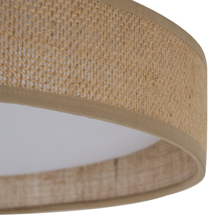 Okrągla lampa sufitowa w kolorze beżowym 42,5cm DEMI JUTA LED LED Tk Lighting 11859