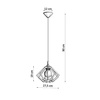 Lampa wisząca POMPELMO drewniana Sollux Lighting SL.0393