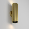Mosięzny kinkiet ścienny LED ryflowany cylinder, światło góra dół, nowoczesny design Calipso C106WL-02-GU10-BS Maytoni