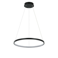 Lampa wisząca Ring 40 cm czarna LED CCT Light Prestige LP-909/1P S BK CCT