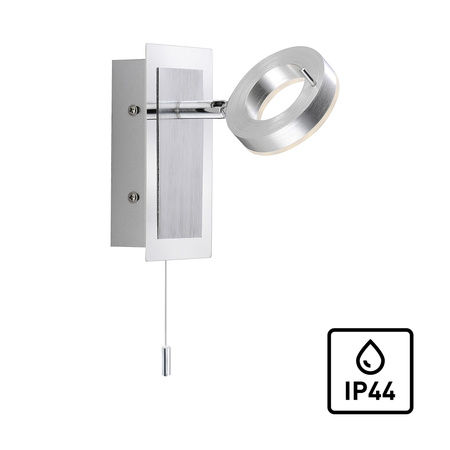 Kinkiet łazienkowy w kolorze aluminium LED 3000K IP44 SILEDA Paul Neuhaus 9785-96