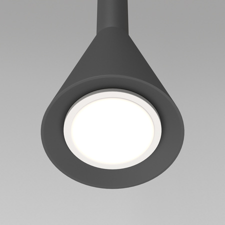 Czarna długa wąska lampa wisząca Arrow 1xGU10 Maytoni P064PL-01B
