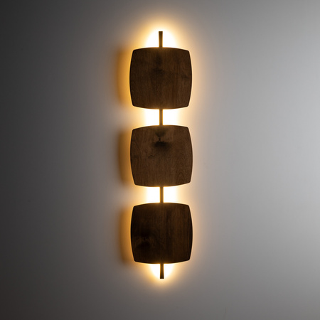 Kinkiet drewniany podświetlający ściane SELVA L ORZECH LED 3000K Tk Lighting 11436