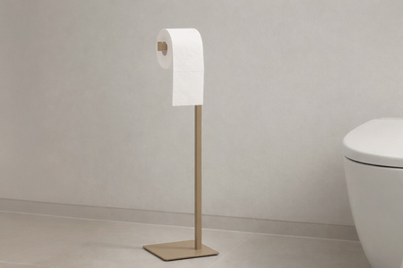 Prosty, beżowy stojak na papier KS-54 PAPER STAND z serii KAJA HOME