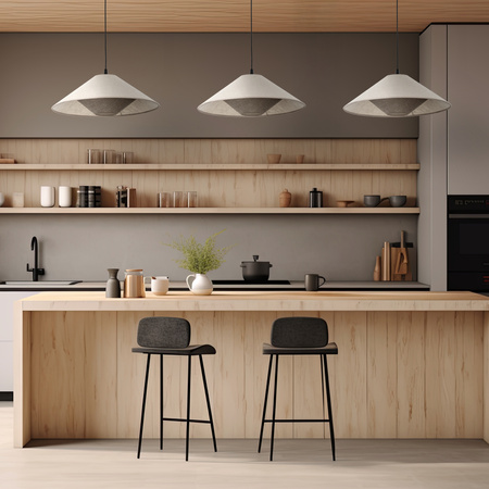 Pojedyńcza lampa wisząca abażurowy stożek BELISSA LEN 50cm 1xE27 Tk Lighting 10873