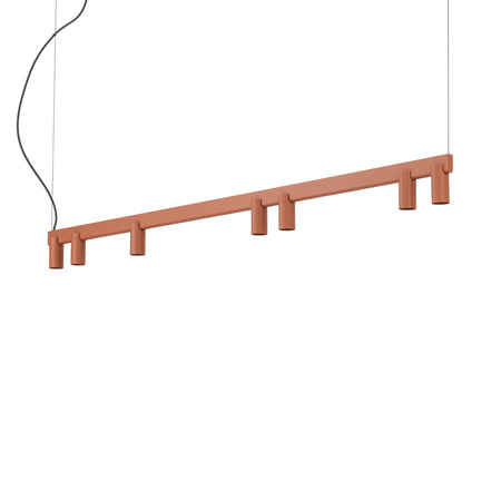 Lampa wisząca podłużna 150cm w kolorze terakota z dodatkowym podświetleniem FOURTY LINE LED VII Nowodvorski 12423